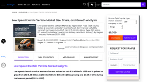 SkyQuest - Low Speed Electric Vehicle Market Insights