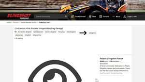 Peg Perego - 12v Electric Kids Polaris Slingshot