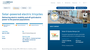 Solar E-Cycles Kenya Ltd - Solar-Powered Electric Tricycles