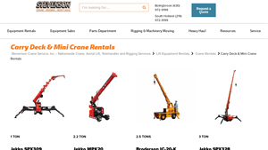 Stevenson Crane - Carry Deck & Mini Crane Rentals