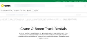 Sunbelt Rentals - Cranes and Boom Trucks