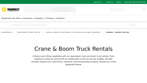 Sunbelt Rentals - Cranes & Boom Trucks