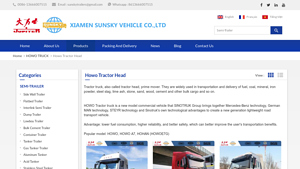 Sunsky Trailer - HOWO Tractor Head