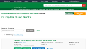 Caterpillar - Used Dump Trucks for Sale