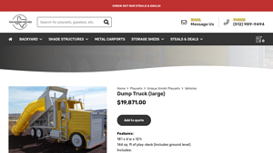 Texas Backyard Structures - Large Dump Truck