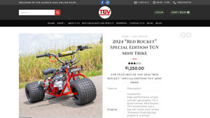 The Garage Vlog Shop - 2024 Red Rocket Special Edition TGV Mini Trike