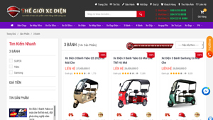 Xe Điện 3 Bánh - Sản Phẩm Chính Hãng Chất Lượng Cao