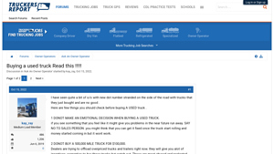The Truckers Report - Essential Tips for Buying a Used Truck