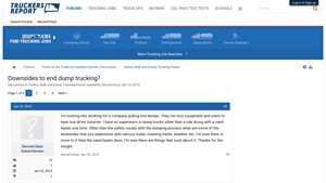 The Truckers Report - End Dump Trucking Insights
