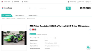 ZTR - Trike Roadster 250CC