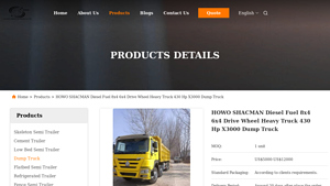 HOWO SHACMAN - 430 HP 8x4 Dump Truck