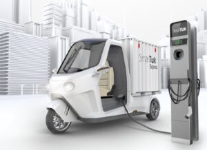 A stock image illustrating tuk tuk electric concepts