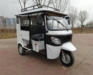 A stock image illustrating tuktuk electric taxi concepts