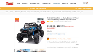 TOBBI - 12V Kids Ride On Car