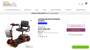 Vida Abuelo - Scooter Carrito Eléctrico Dasher