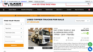 Walker Movements - Used Tipper Trucks