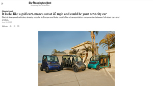 Washington Post - Electric Low-Speed Vehicles
