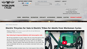 Worksman Cycles - Port-O-Trike PTCB LIGHTNING Electric