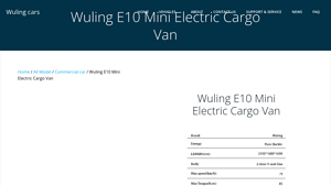 Wuling - E10 Mini Electric Cargo Van