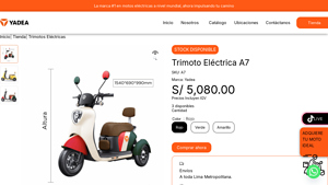 Yadea - Trimoto Eléctrica A7