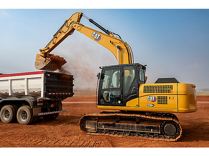 cat 318 excavator truck