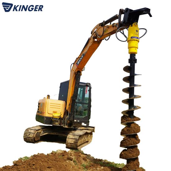 auger drill attachment for excavators