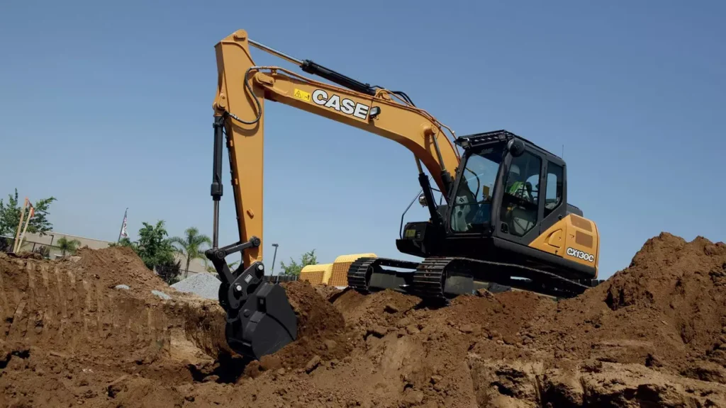 case 130 excavator truck