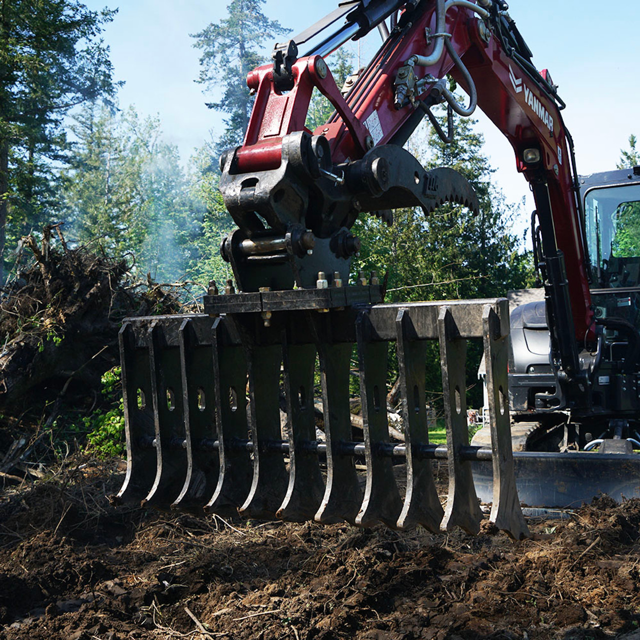 excavator rake attachment