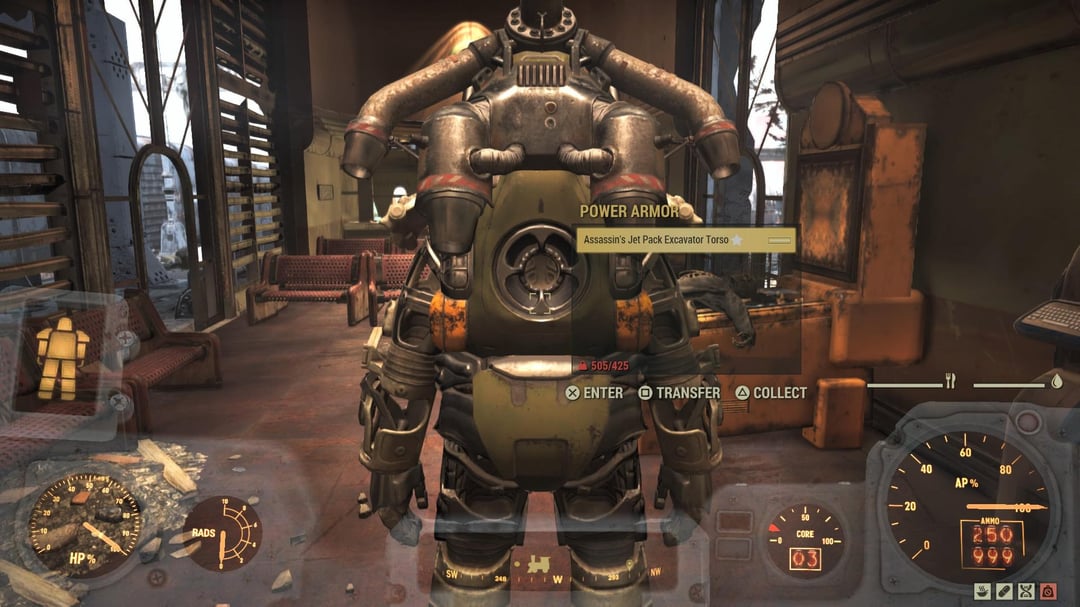 excavator jetpack fallout 76