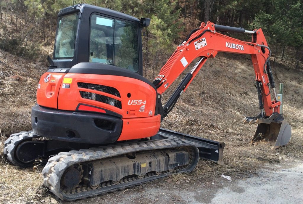 kubota 55 excavator truck