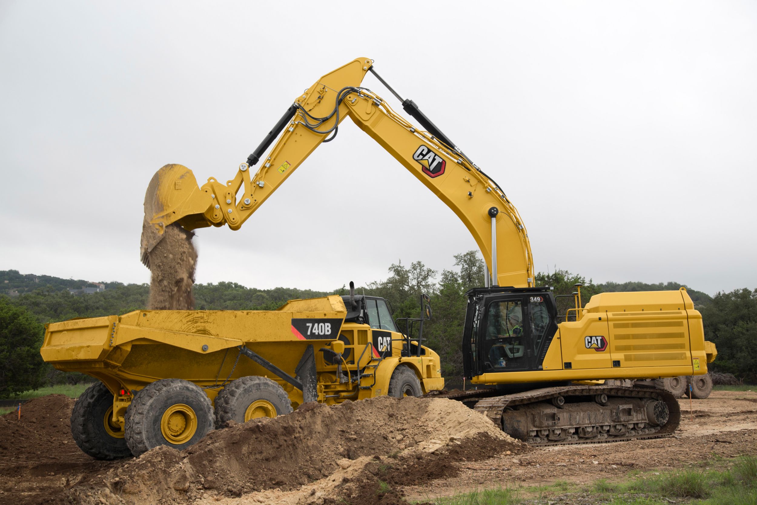 349 cat excavator specs truck