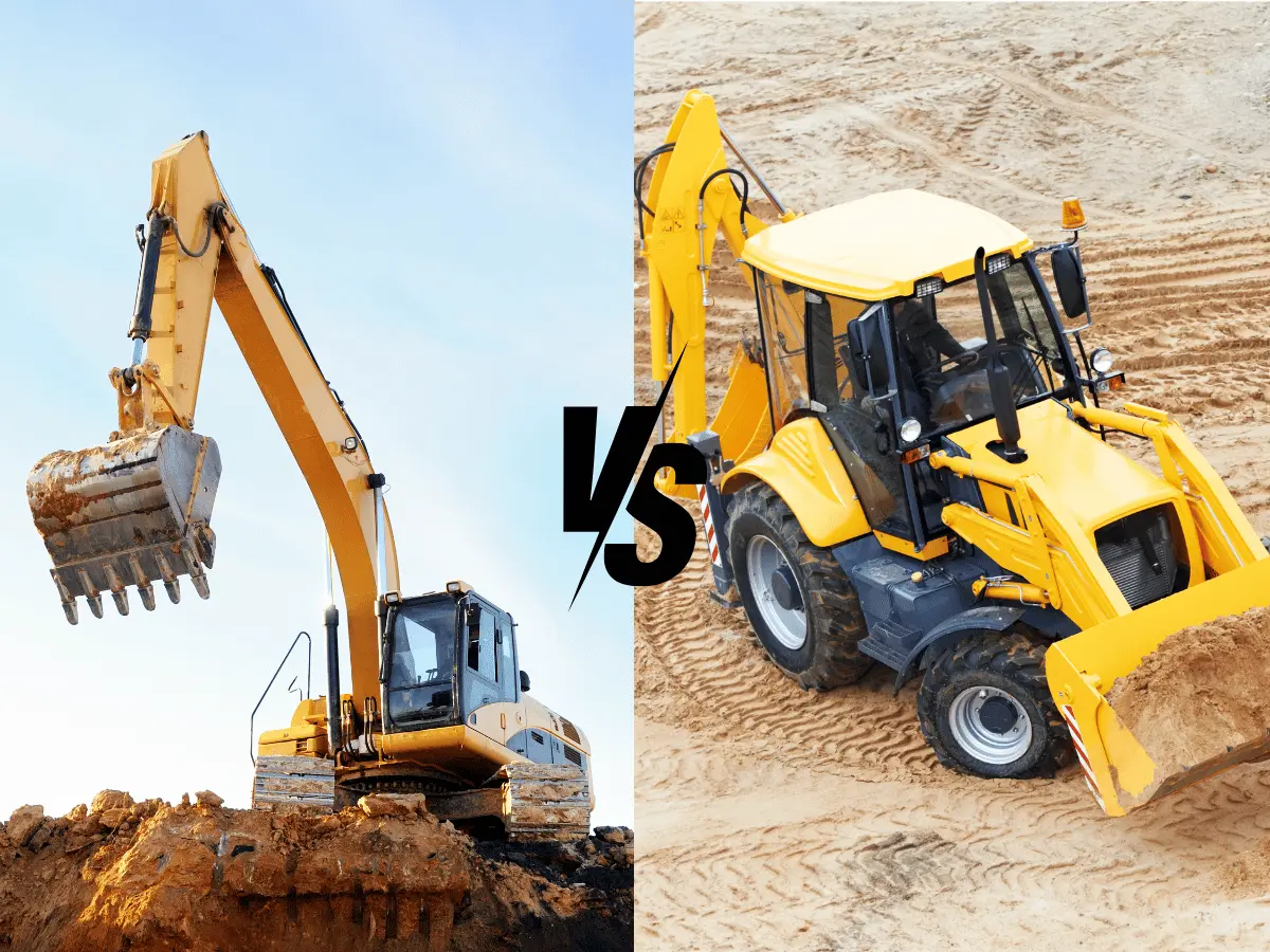 backhoe vs excavator controls