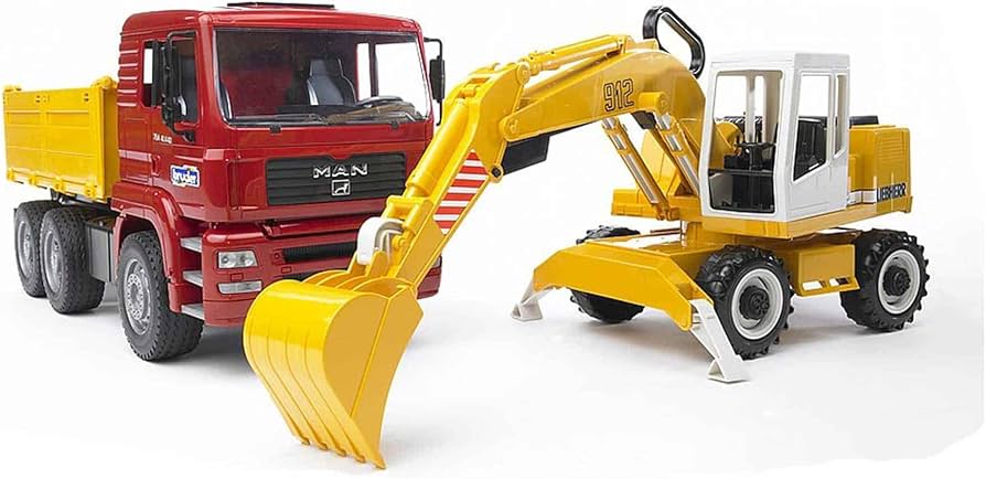 bruder excavator truck