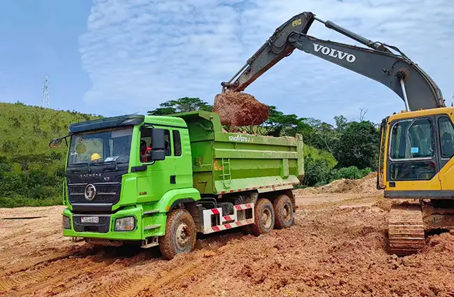 volvo excavator truck