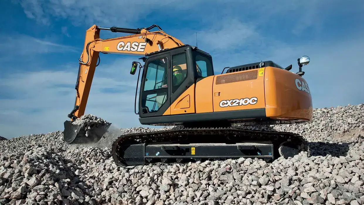 case 210c excavator truck