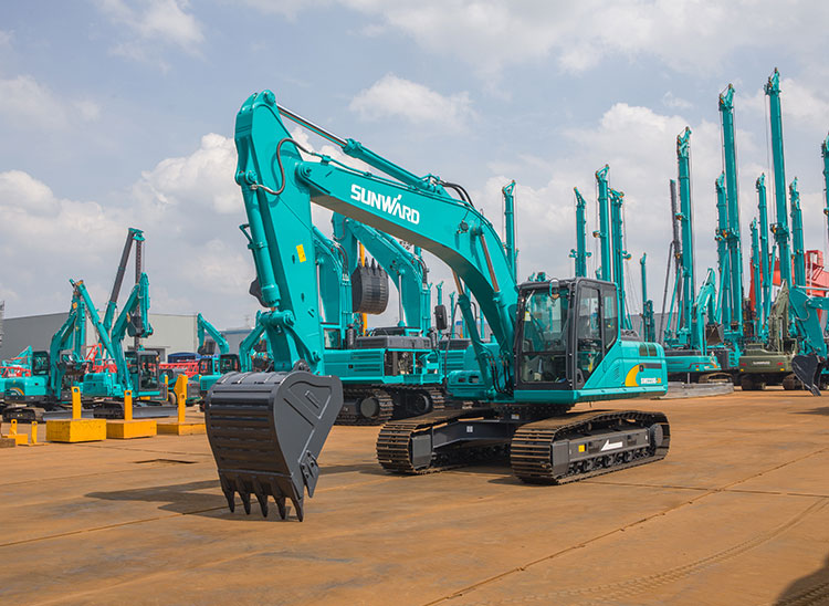 sunward excavator truck