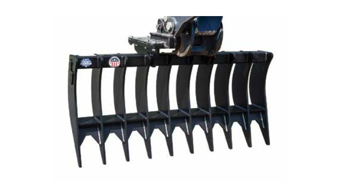 excavator brush rake