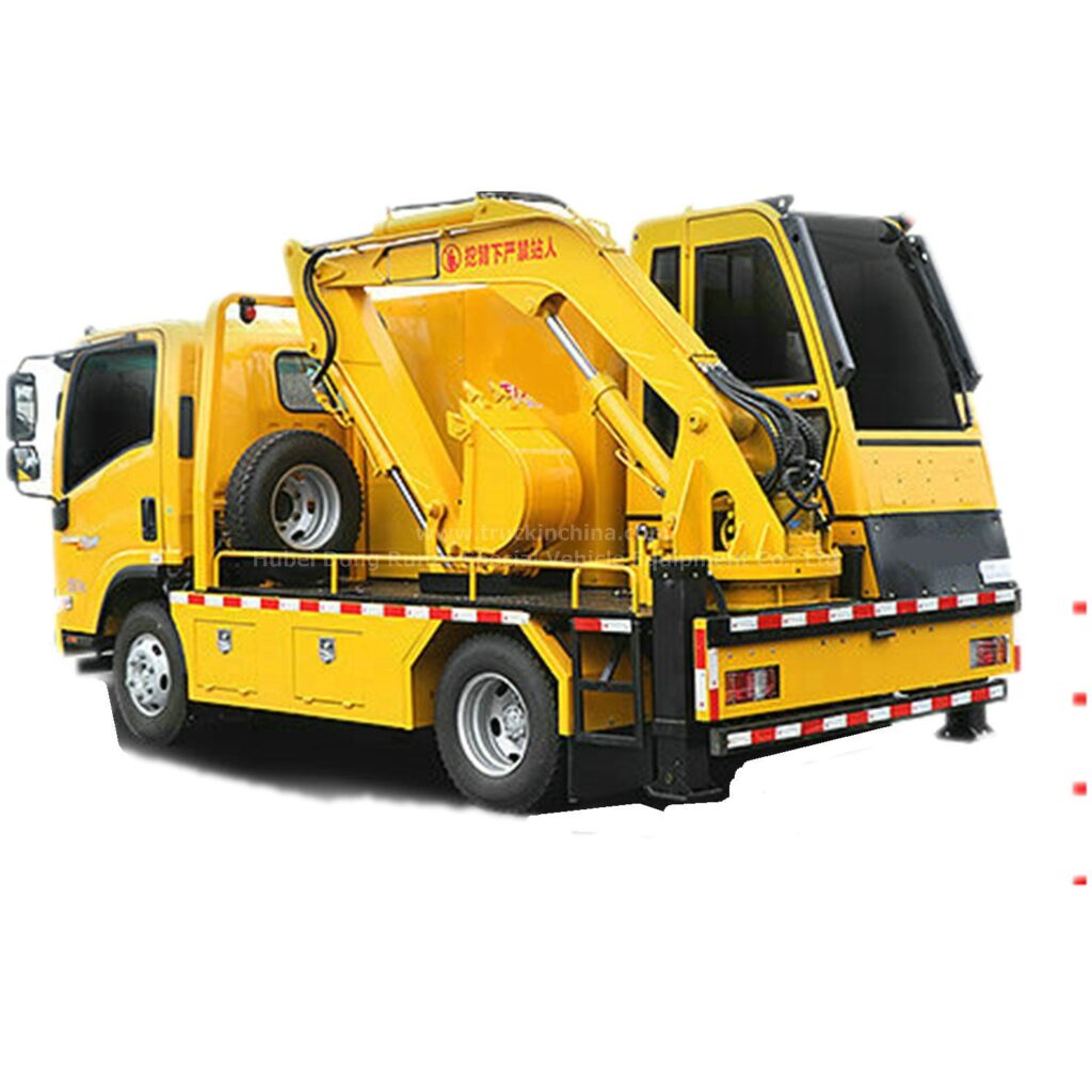 excavator hammer attachment truck
