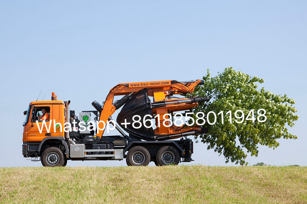 excavator tree shear truck