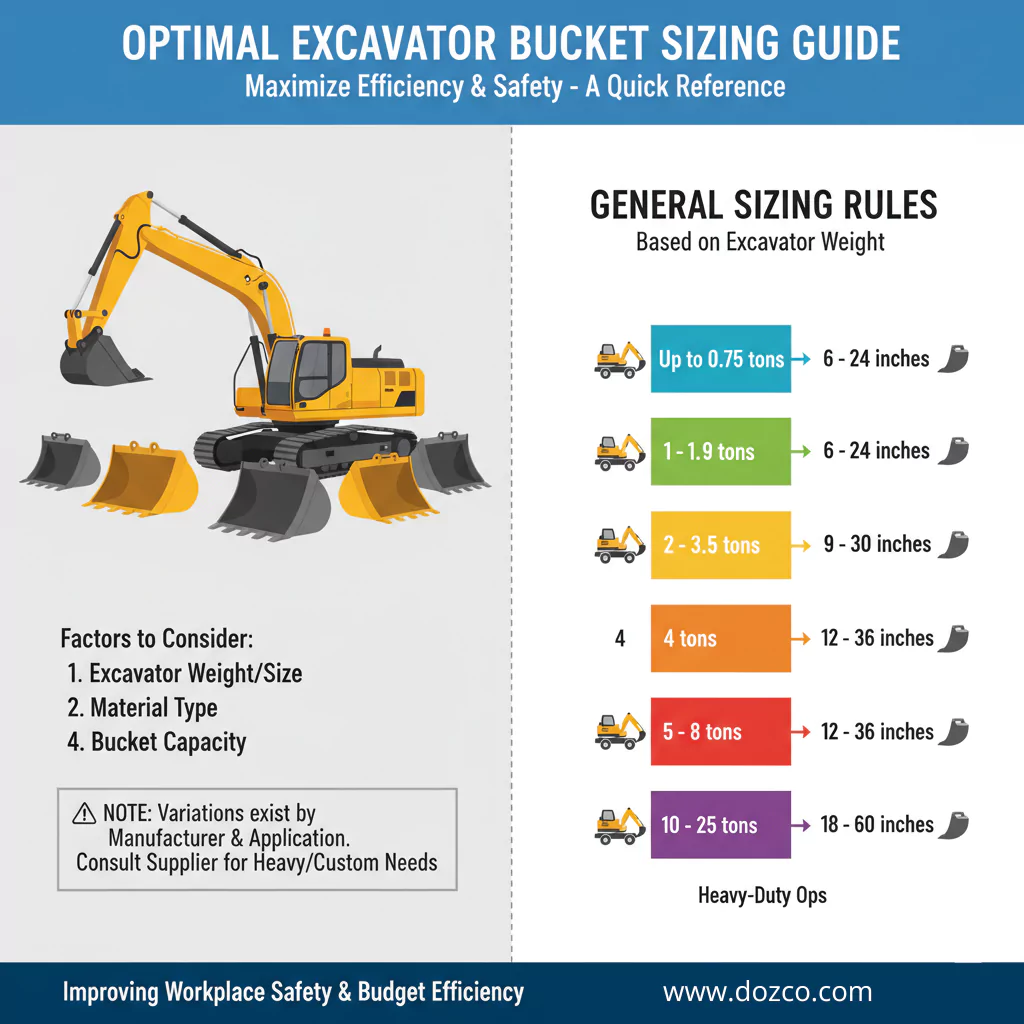 excavator bucket dimensions truck