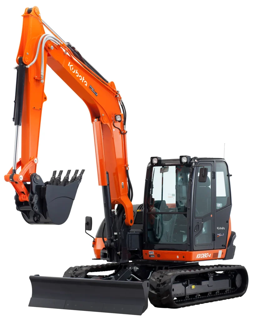 kubota excavator kx080 truck